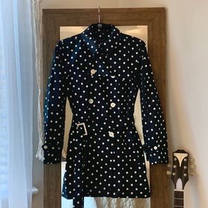 Chaps Polka Dot Rain Jacket Wind Breaker